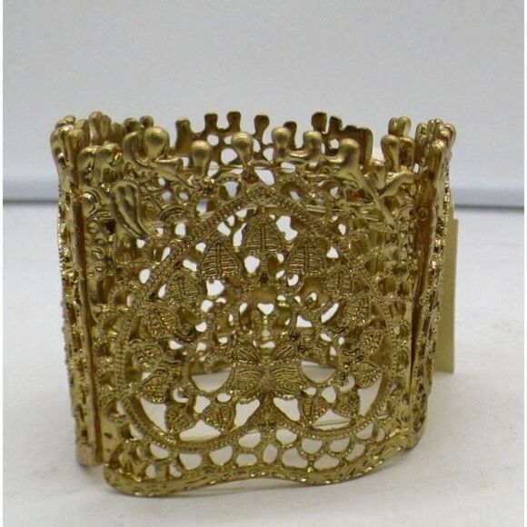 Macy’s Filigree Stretch Bracelet, Polished Brass color - Picture 2 of 6